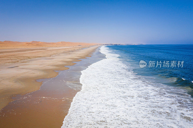 纳米比亚Langstrand Swakopmund海和Sand Walvis湾